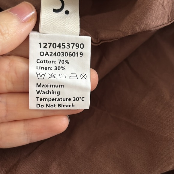 Commense Cotton & Linen Asymmetrical Neck Off the Shoulder Long Maxi Dress - Picture 11 of 12